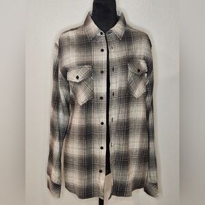NWT Hurley mens flannel button up sz SM